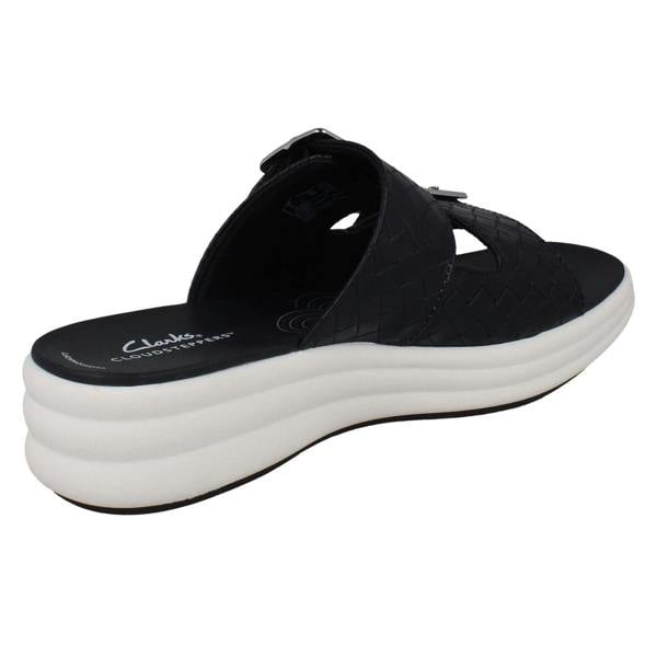 Clarks Ladies Clarks Cloudsteppers Woven Mule Sandals Drift Buckle