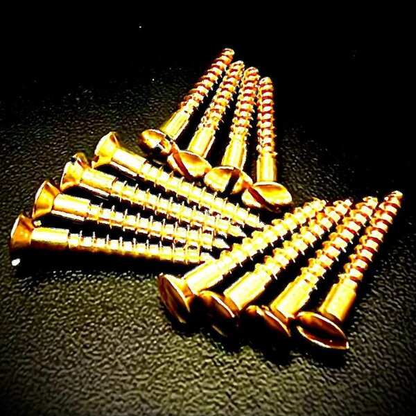 Fixaball Brass Raised Countersunk Slotted Woodscrews