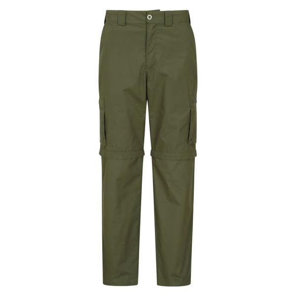 Mountain Warehouse Mens Trek II Convertible Hiking Trousers - Khaki Green