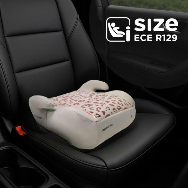 My Babiie MBCSB20 Booster R129 Car Seat with ISOFIX - Pink Leopard