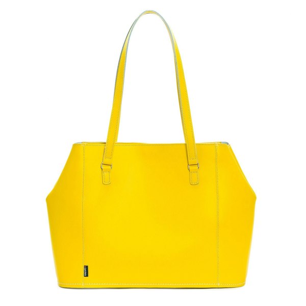 Pastel Daffodil Yellow Leather Tote Bag - Tote - Zatchels