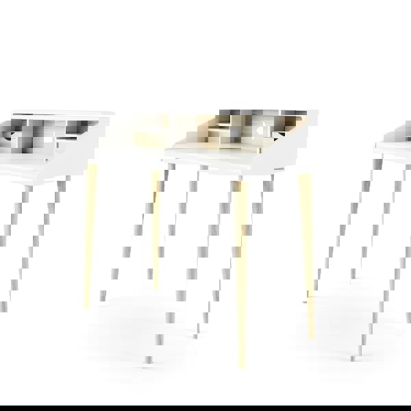 Dorel Home Yeovil Office Desk with Shelves & Drawers in White/Oak