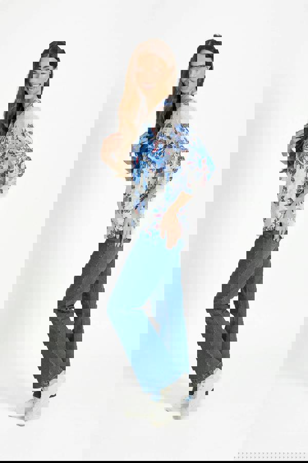 Mudflower Large Floral Print Lightweight Top