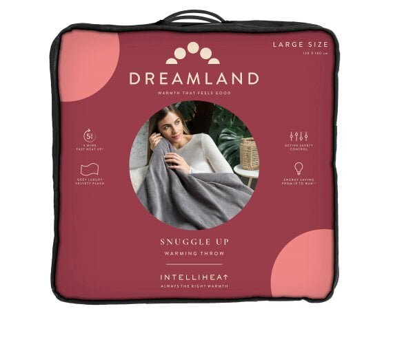 Dreamland Snuggle Up Warming Throw-Grey 120X160cm