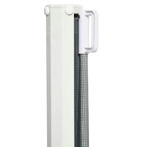 White side mount handle for retractable pet safety gate