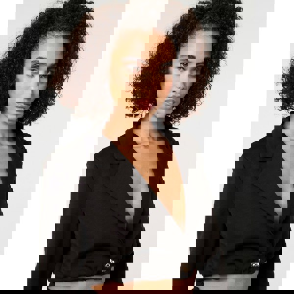 Pink Vanilla Crop One Button Puffball Blazer Jacket