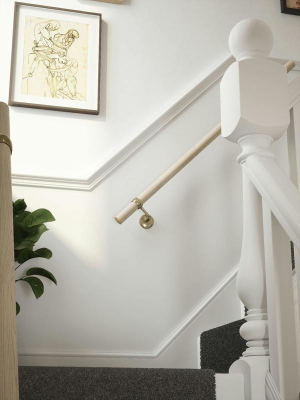Handrails Direct Ryton Teak Straight Flight Handrail