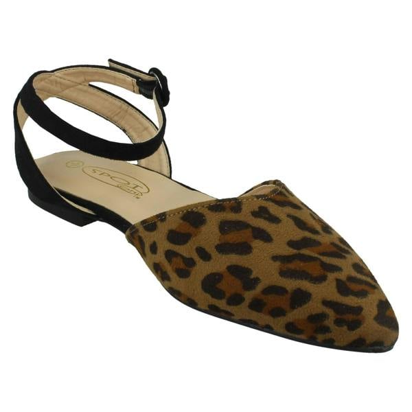 Spot On Ladies Spot On Wide Fit Ankle Strap Shoes F80535