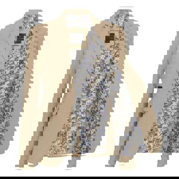 TruClothing TPW-54 - Women's Cream 3 Piece Prince of Wales Check Suit