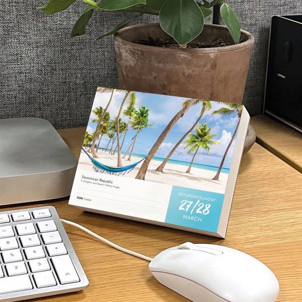 Beaches Desk Calendar 2027, Desk Calendars, Day To View, Travel, Gift