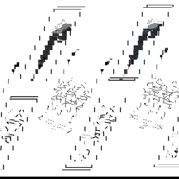 Showerdrape Stars Black Over Door Storage Hooks