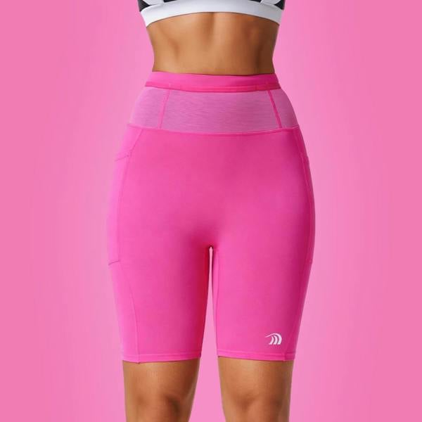 Anniou Women's Racing Compression Shorts - Rose Red