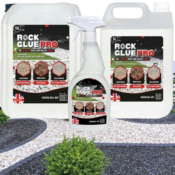 Gravel Binder For Bonding Stones, Mulch, Bark & Garden Paths Long Lasting Weatherproof Ready To Use Formula