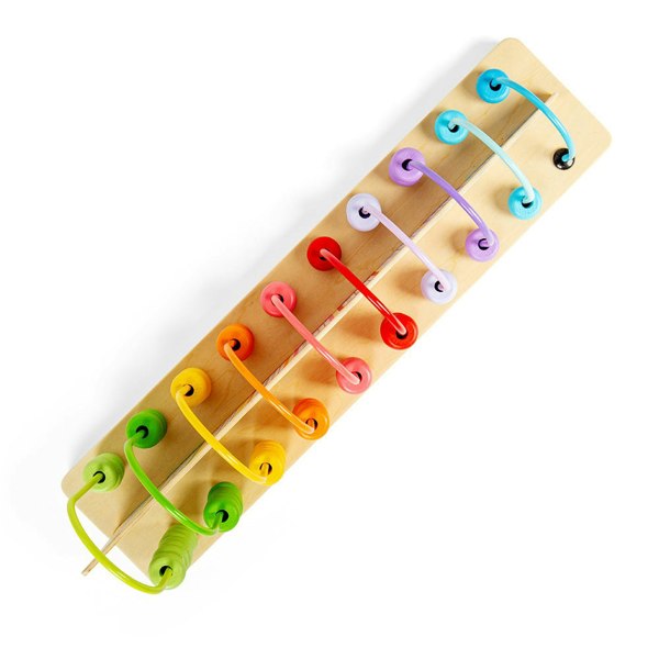 Bigjigs Toys Wooden Colourful Rainbow Counting Abacus