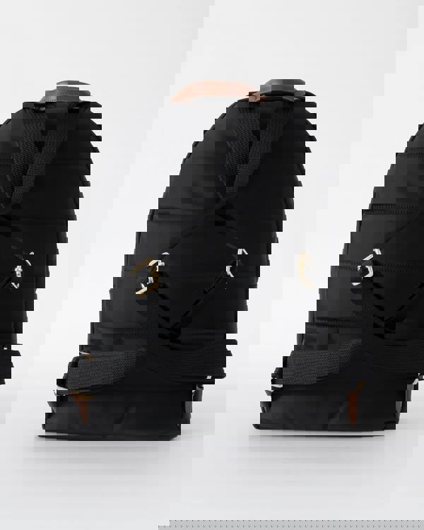 back view of Tommy Hilfiger Popette Dome Womens Backpack in Black