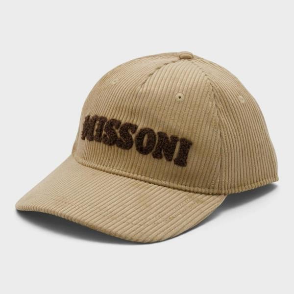 Missoni Logo Corduroy Cap Beige