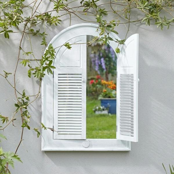 Garden Greatness Louvre Classic Shutter Garden Mirror