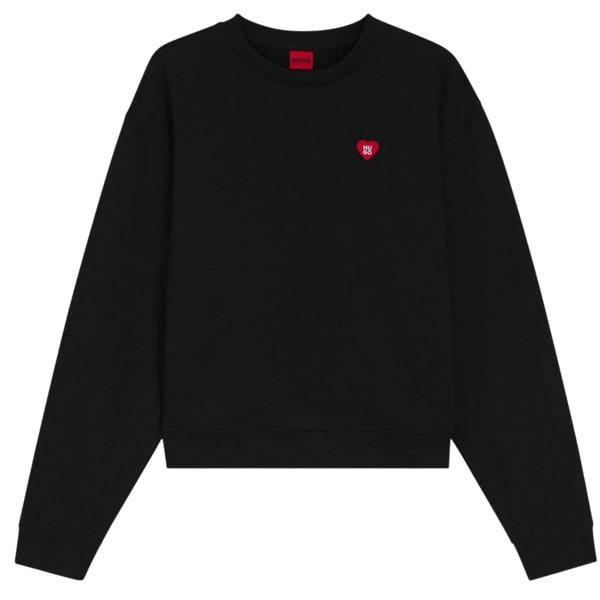 Hugo Womens/Ladies Cotton Sweatshirt - Black - 