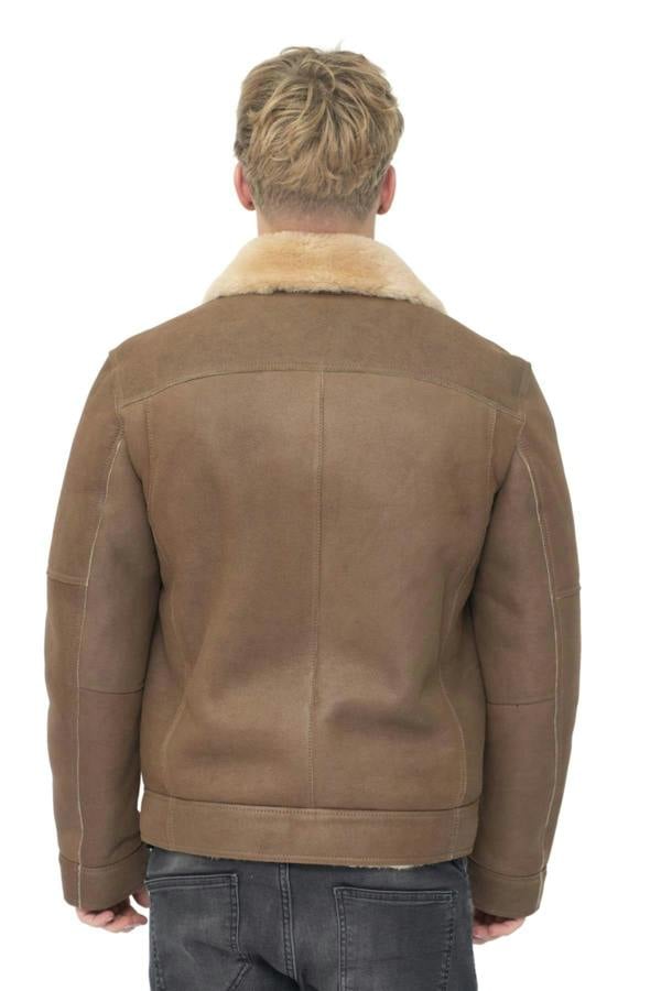 Infinity Leather Mens Sheepskin Leather Biker Jacket-Horwich