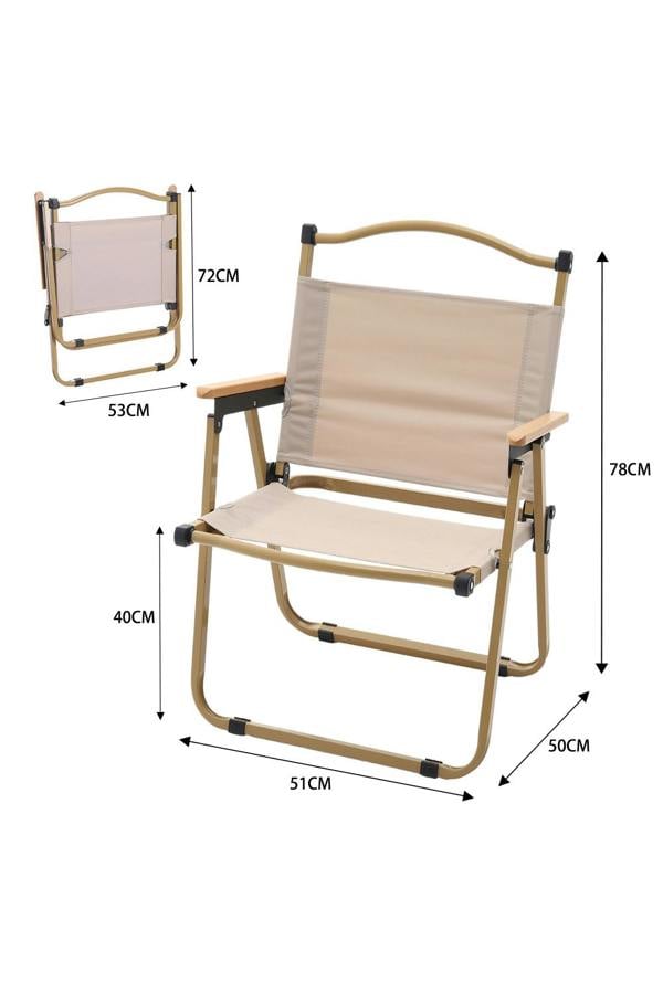 Living and Home Portable Folding Camping Chair with Armrests