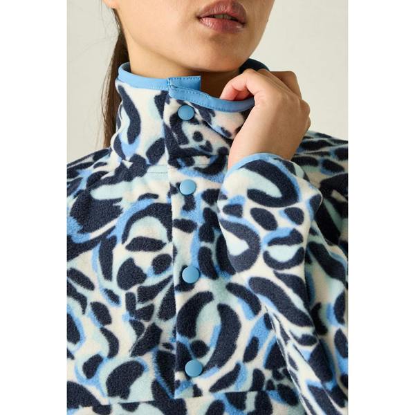 Dare 2B Womens/Ladies Wing It Animal Print Fleece Top - Dusky Blue - 