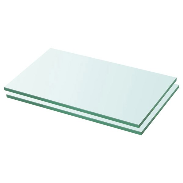 Berkfield Shelves 2 pcs Panel Glass Clear 30x12 cm