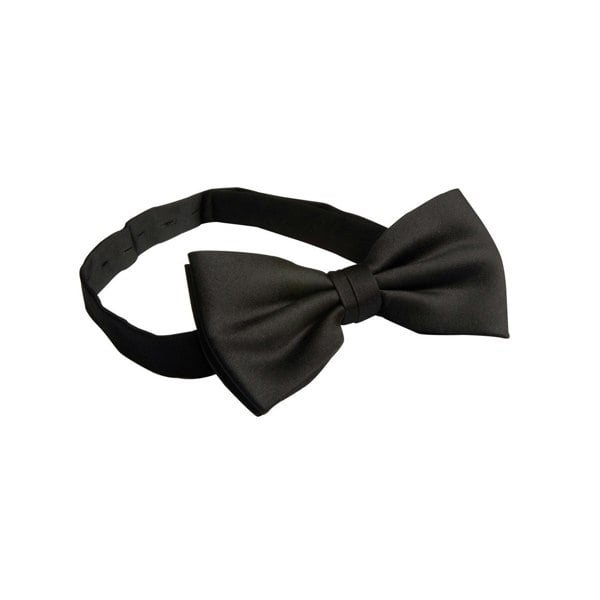 Premier Plain Polyester Bow Tie - Black
