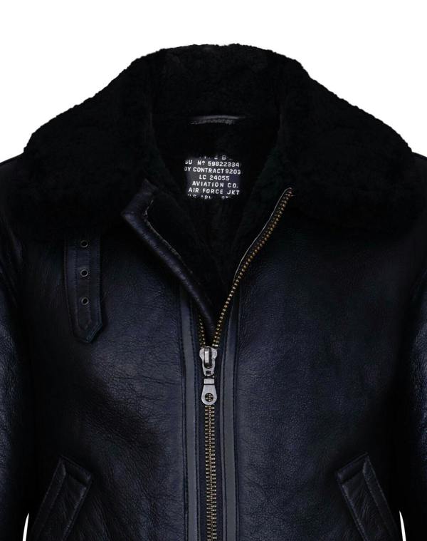 Infinity Leather Mens B3 WW2 Leather Sheepskin Aviator Flying Jacket-Charleston