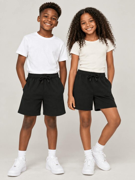 Childsplay Kids Cotton Shorts in Black