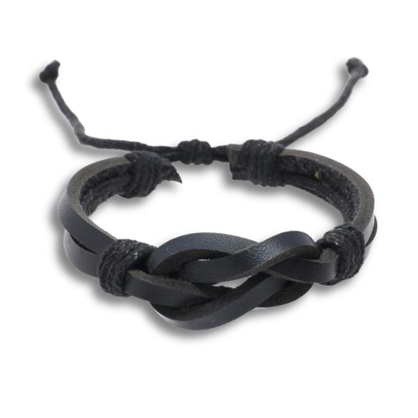 Aye Do Gifts Black Leather Retro Knot Bracelet