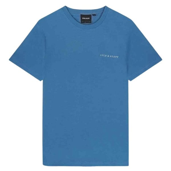 Lyle Scott Embroidered Logo Riveria Blue T Shirt L