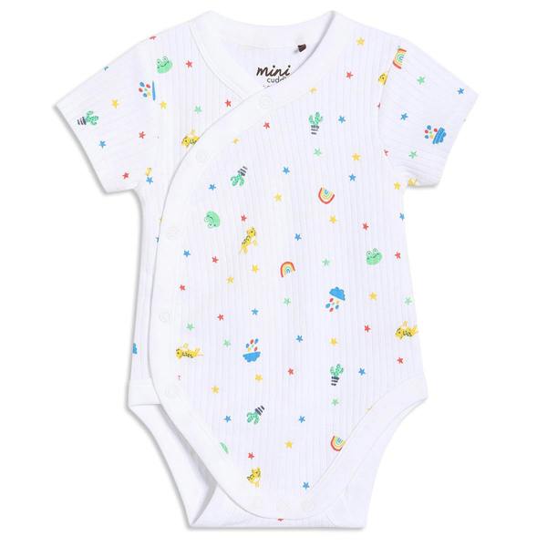 Mini Cuddles Baby Boys 3pk Printed Bodysuits, Multicolour