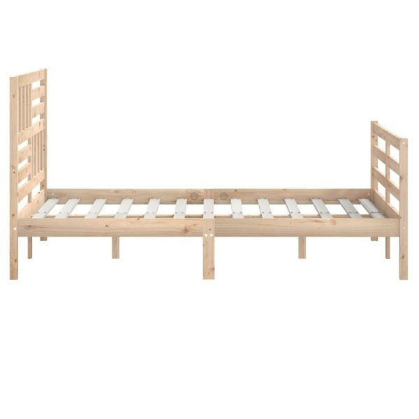 Berkfield Bed Frame Solid Wood 140x190 cm