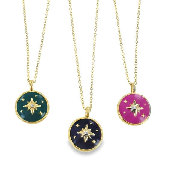 Reeves & Reeves Enamel Superstar Necklace