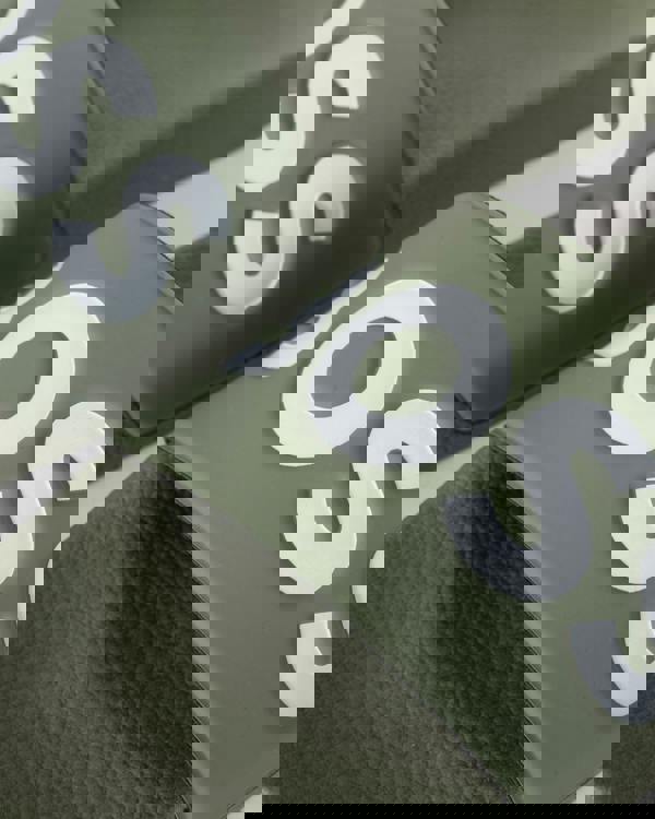 BOSS Orange Aryeh Mens Italian-Made Slides With Large Logo Detail - Open Green 351