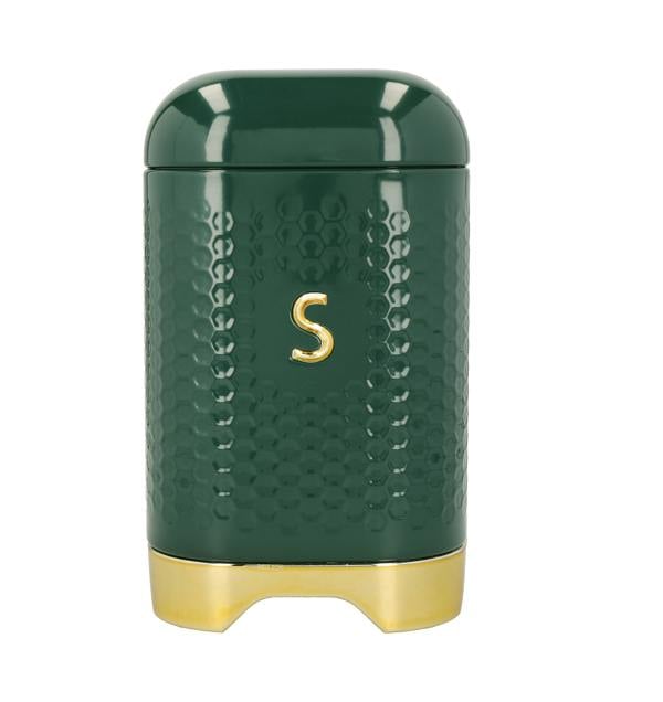KitchenCraft Lovello Textured Geo Metal Sugar Canister
