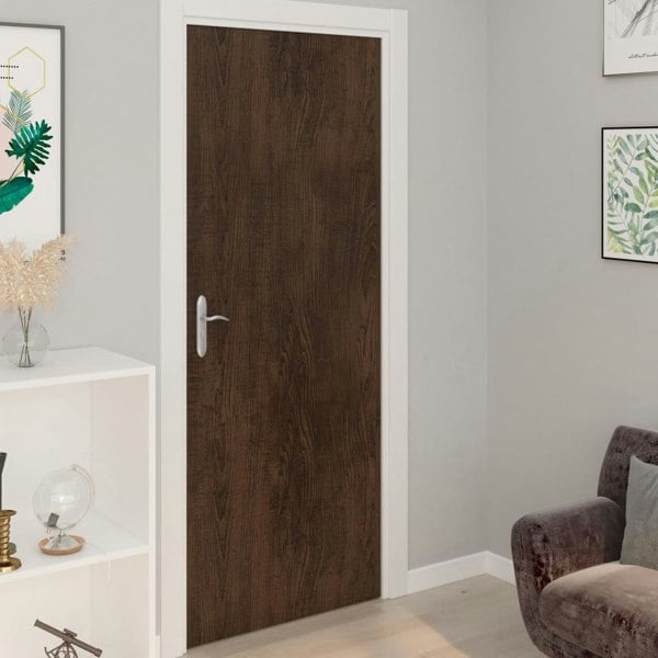 Berkfield Self-adhesive Door Films 4 pcs Dark Oak 210x90 cm PVC