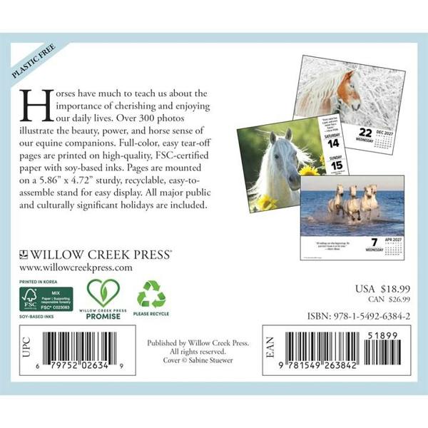 What Horses Teach Us Desk Calendar 2027, Desk Calendars, Day To View, Animals, Gift