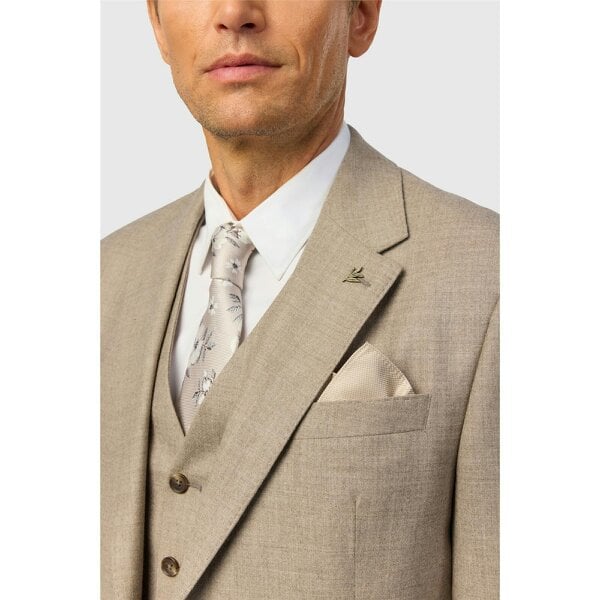 Ted Baker Tailored Fit Oatmeal Stretch Flannel Jacket