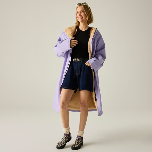 Regatta Unisex Adult Waterproof Fleece Lined Changing Robe - Pansy