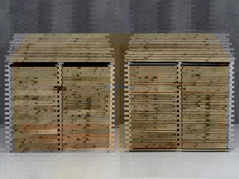 Arbor Garden Solutions Wooden Log Store with Doors and Shelf W-227cm, H-126cm or 180cm, D-88cm