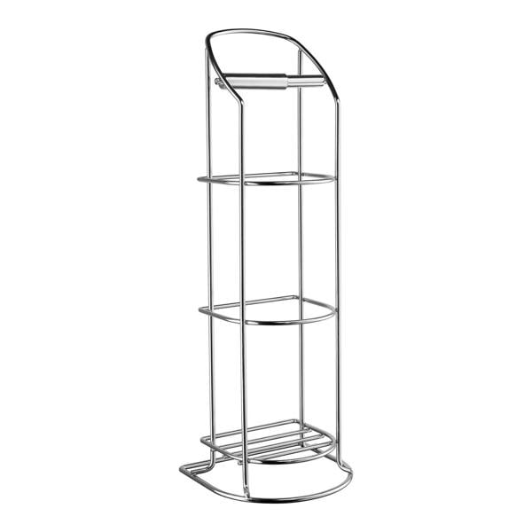 Chromed stainless steel toilet roll holder