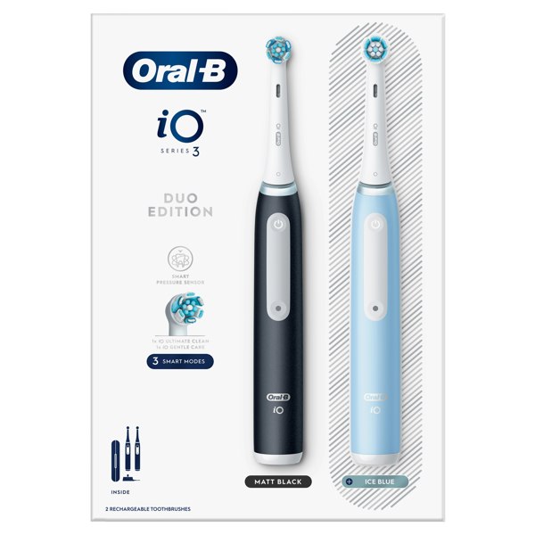 Oral-B iO 3 Electric Toothbrushes - Black & Blue