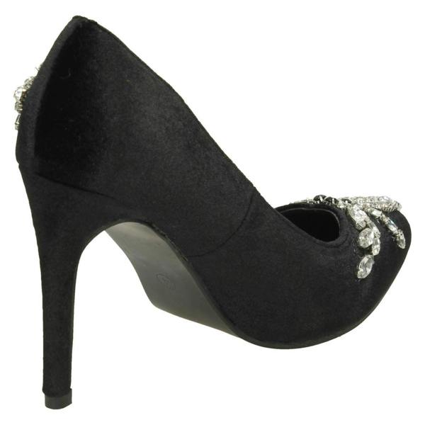 Anne Michelle Ladies Anne Michelle Dragonfly Jewel Trim Court Shoes