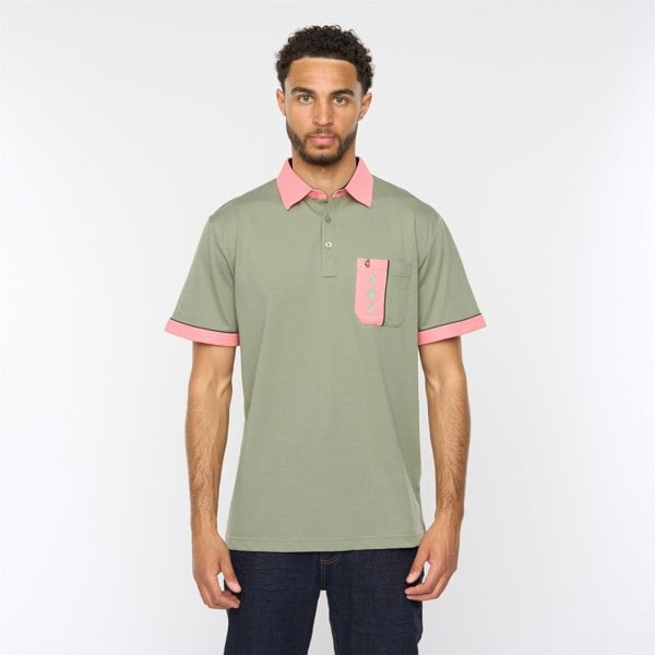 Gabicci G52X07 Mens Short Sleeve Plated Jersey Polo Shirt Gabicci Classic - SAGE