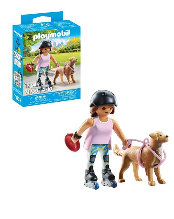 Playmobil Skater with Retriever - 71739 Playset
