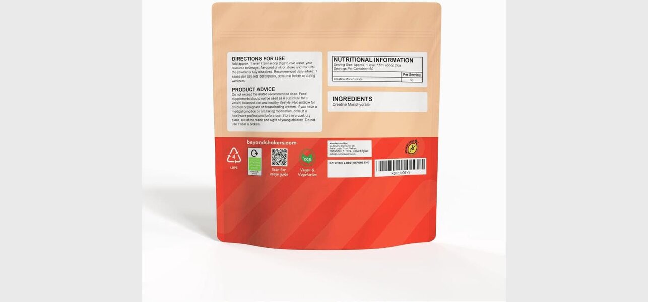 Beyond Shakers Creatine Monohydrate Powder