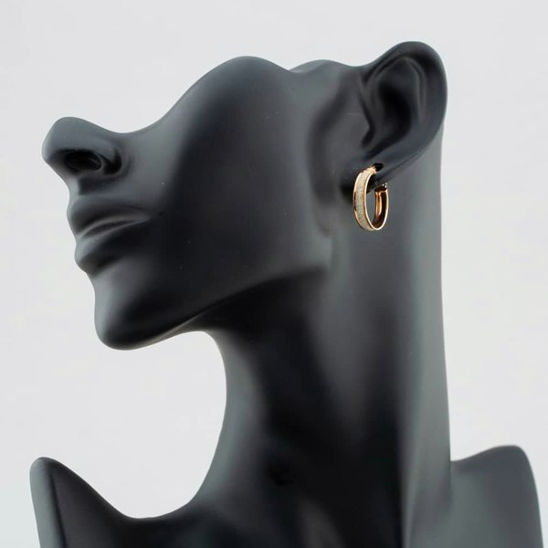 T. H. Baker 9ct Rose Gold Stardust Hoop Earrings 5.51.1019