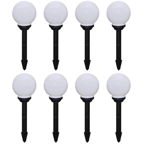 Berkfield Outdoor Pathway Lamps 8 pcs LED 15 cm with Ground Spike