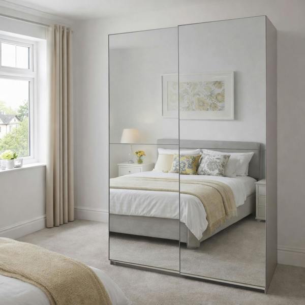 Queen 135 Sliding Full Mirror White